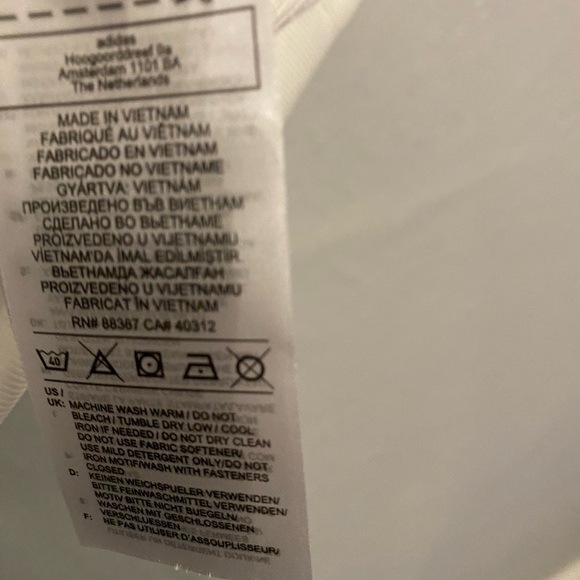 Adidas White and Black 3 Stripe Track Jacket XL New - Picture 6 of 6